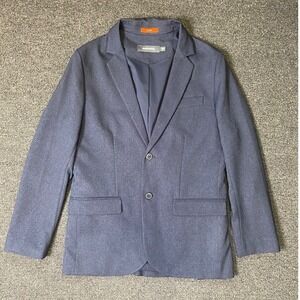 Bluffworks Gramercy Classic Fit Blazer Blue Mens 38R Travel Jacket Sports Coat